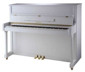 Yamaha B3 Parlak Beyaz Akustik Duvar Piyanosu